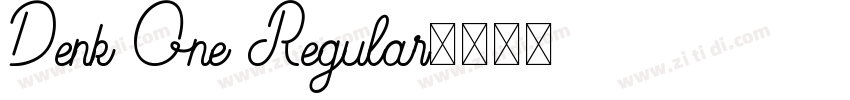 Denk One Regular字体转换
